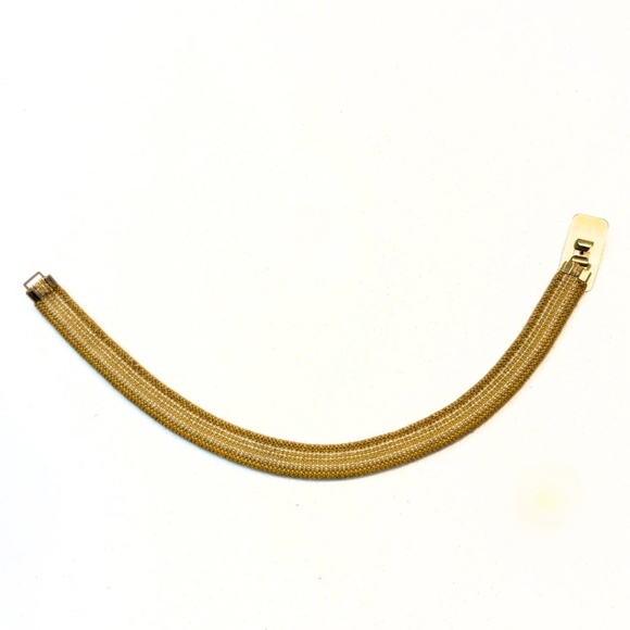 Vintage Gold Stretch Belt with a Floral Clasp One Size - Picture 5 of 5